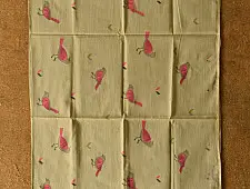 Nisarg . निसर्ग | Printed Cotton Grey Stole with Sparrow Motif