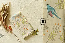 Nisarg . निसर्ग | Printed Cotton Stole - Off White