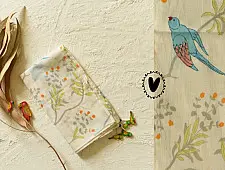 Nisarg . निसर्ग | Printed Cotton Stole - Off White