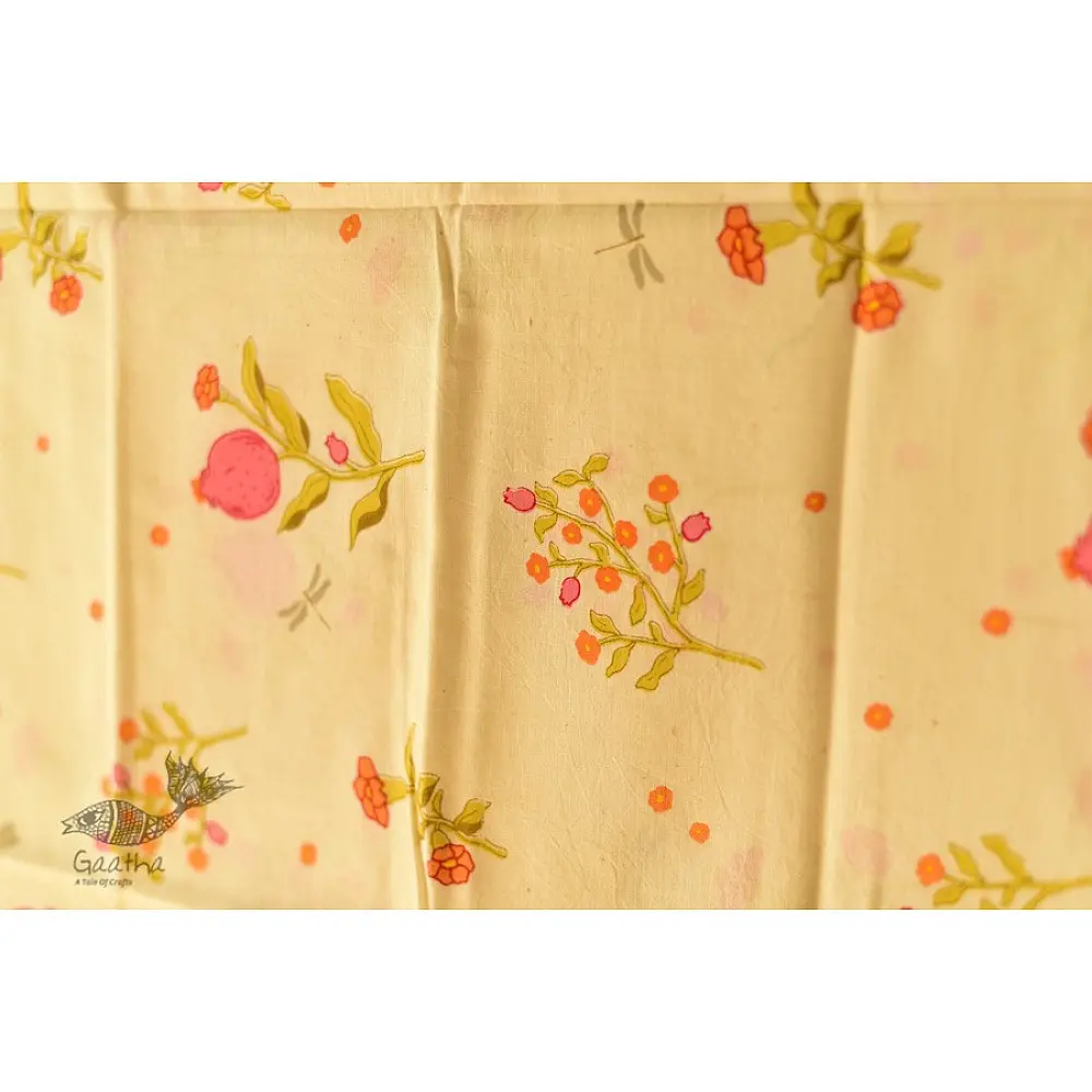shop Printed Cotton Stole - Flower Motif