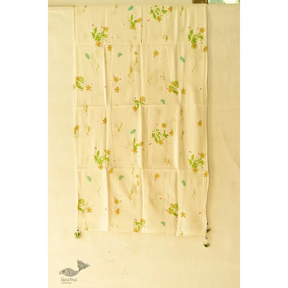 shop Printed Cotton Off White Stole