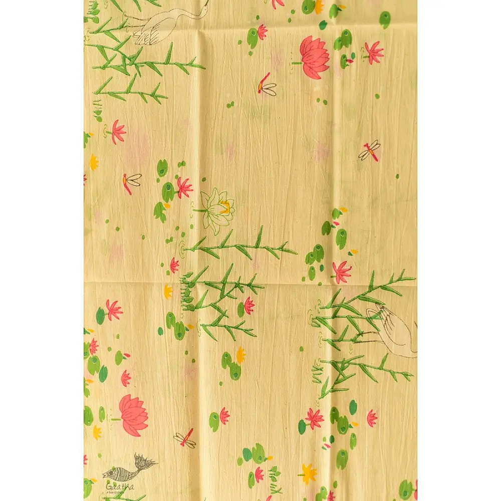 shop Printed Cotton Lotus Motif Stole