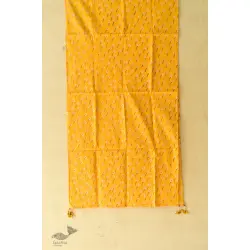 Nisarg . निसर्ग ✮ Hand Block Printed Cotton Stole - Yellow