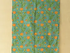 Nisarg . निसर्ग ✮ Hand Block Printed Cotton Stole - Rama Green