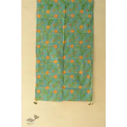 Nisarg . निसर्ग ✮ Hand Block Printed Cotton Stole - Rama Green