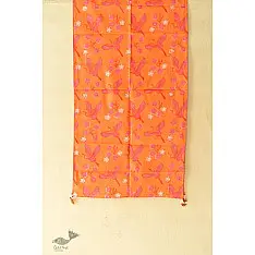 Nisarg . निसर्ग ✮ Hand Block Printed Cotton Orange Stole