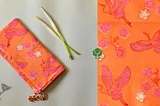 Nisarg . निसर्ग ✮ Hand Block Printed Cotton Orange Stole