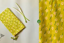 Nisarg . निसर्ग ✮ Hand Block Printed Cotton Stole - Parrot Green