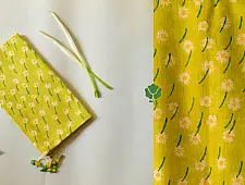 Nisarg . निसर्ग ✮ Hand Block Printed Cotton Stole - Parrot Green