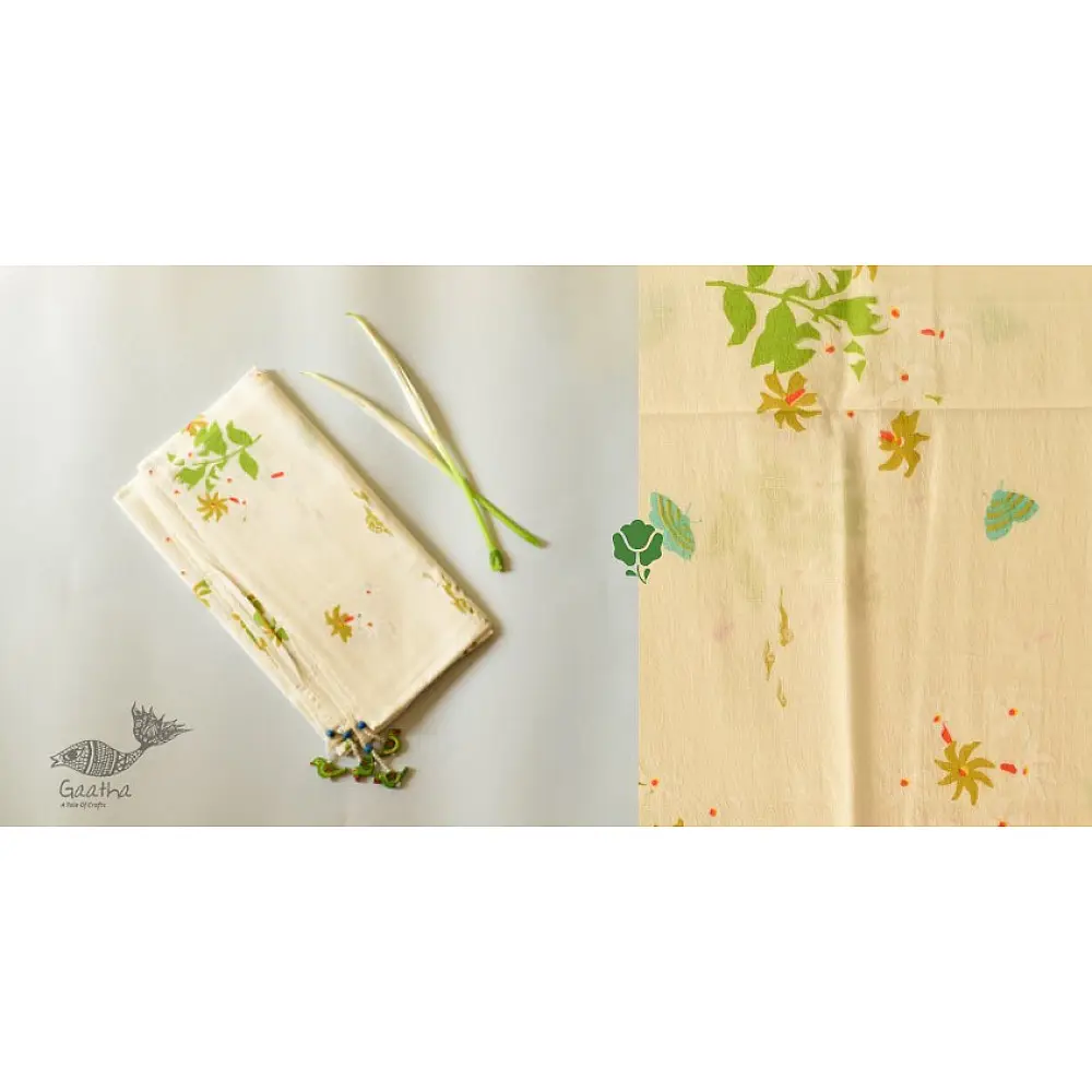shop Printed Cotton Off White Stole