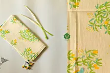 Nisarg . निसर्ग ✮ Printed Cotton Stole - Parrot Bird Motif