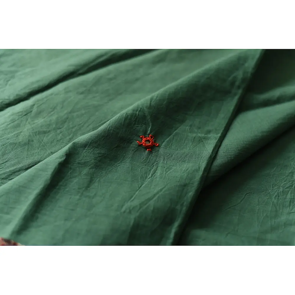 Cotton Ajrakh Applique Saree