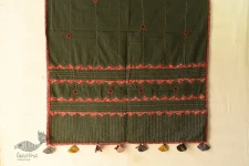 Embroidery & Patch Work - Cotton Dupatta ~ Green