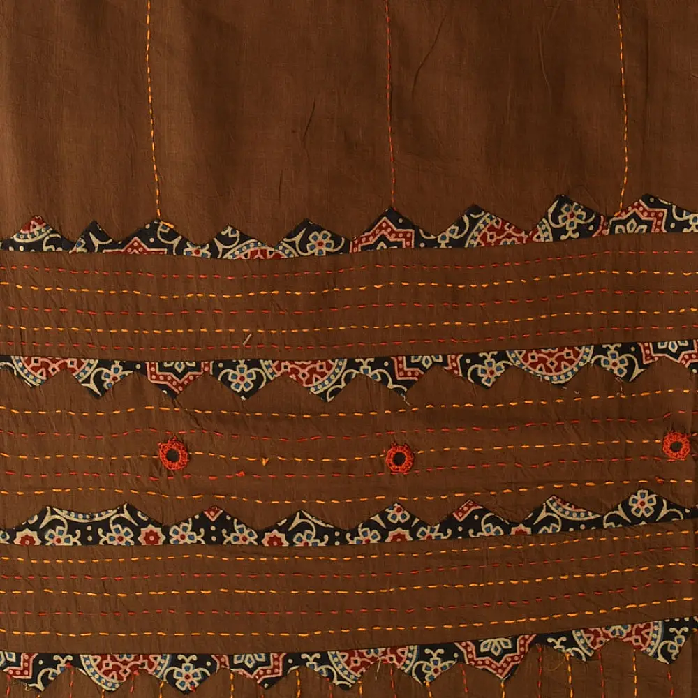 Cotton Brown Ajrakh dupatta