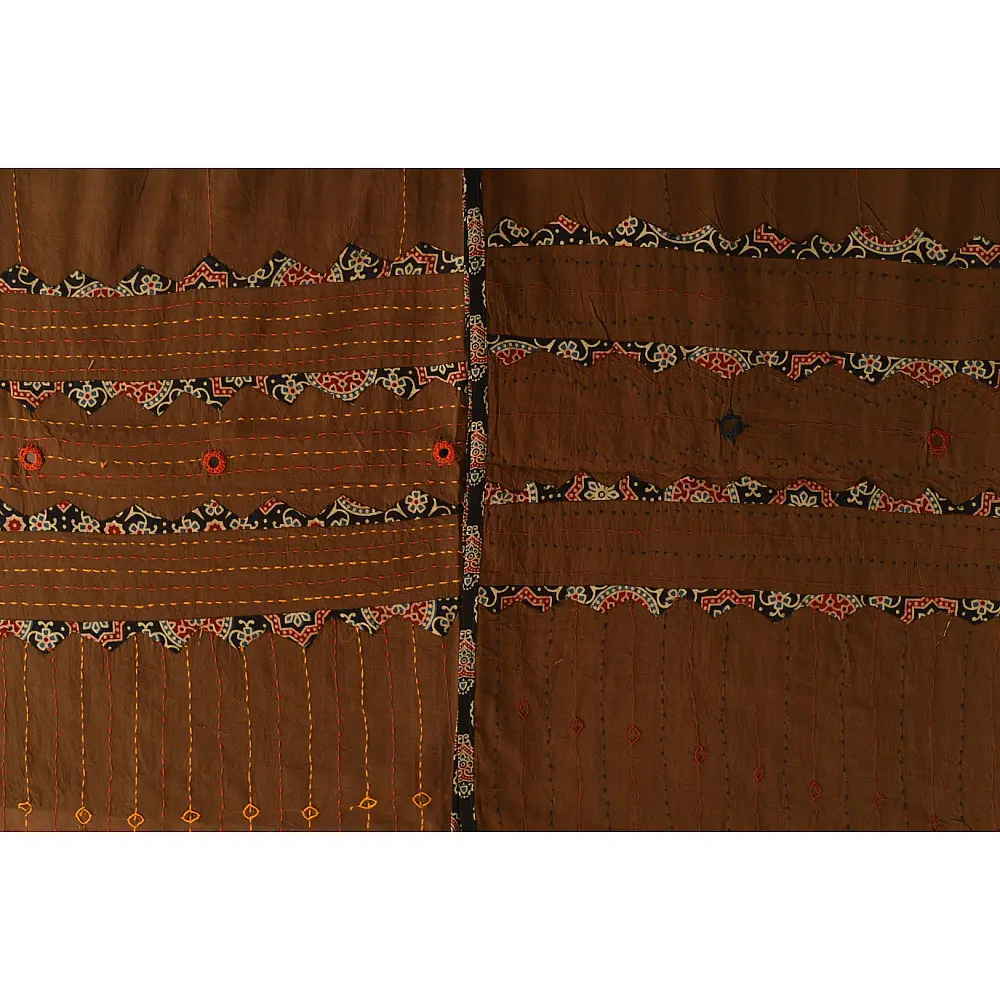 Cotton Brown Ajrakh dupatta