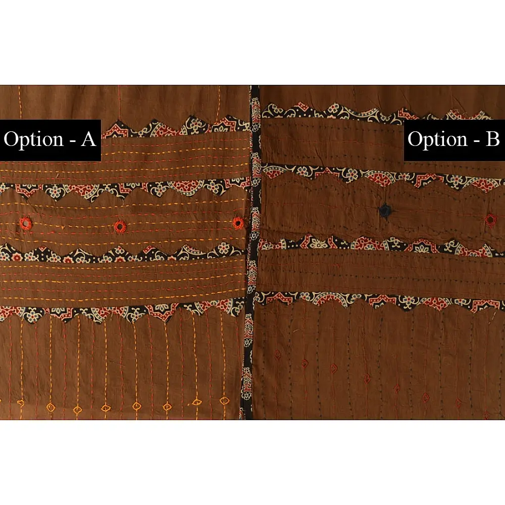 Cotton Brown Ajrakh dupatta
