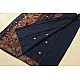 Buy Ajrakh Applique / Patchwork Cotton Saree