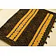 Cotton Ajrakh Applique Saree - Yellow & Green