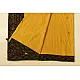 Cotton Ajrakh Applique Saree - Yellow & Green