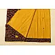 Buy Ajrakh Applique / Patchwork Cotton Turmeric Yellow saree