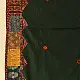 Cotton Ajrakh dupatta - Dark Green