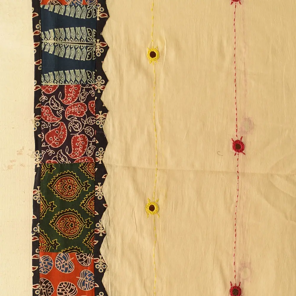 Applique & Embroidered Cotton Dupatta (Two Options)