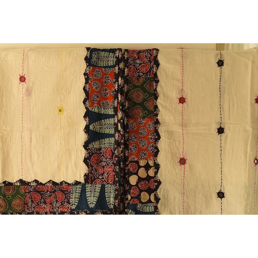 Applique & Embroidered Cotton Dupatta (Two Options)