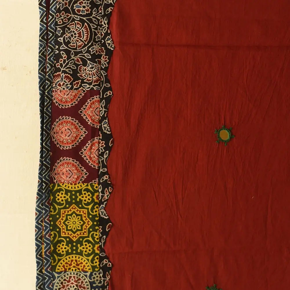 Cotton Ajrakh dupatta - Blue