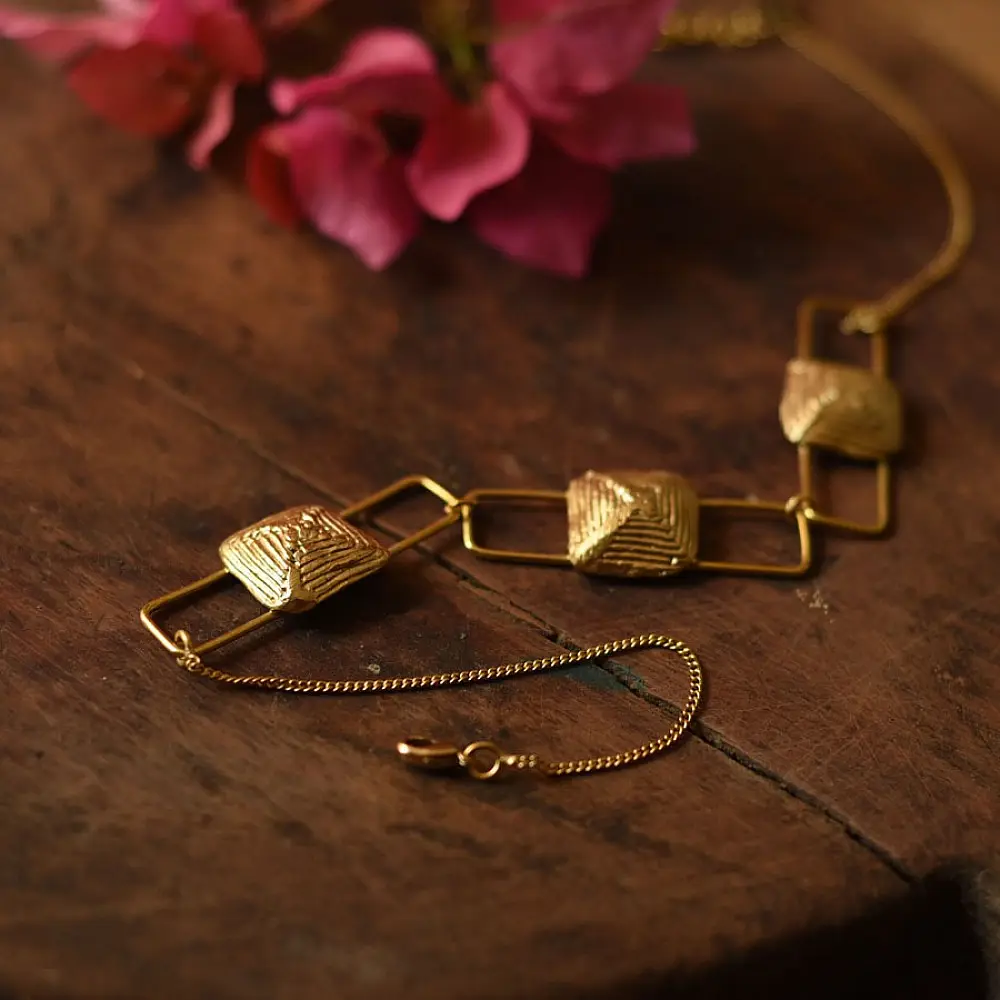 shop Handmade Dhokra Brass Necklace