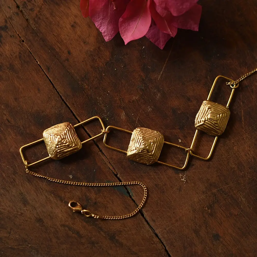 shop Handmade Dhokra Brass Necklace