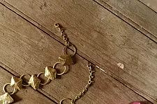Prabha . प्रभा ❄ Brass Dhokra Necklace - Diamond & Circle