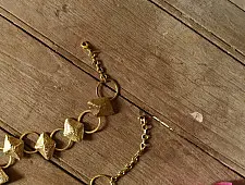 Prabha . प्रभा ❄ Brass Dhokra Necklace - Diamond & Circle