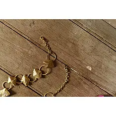 Prabha . प्रभा ❄ Brass Dhokra Necklace - Diamond & Circle