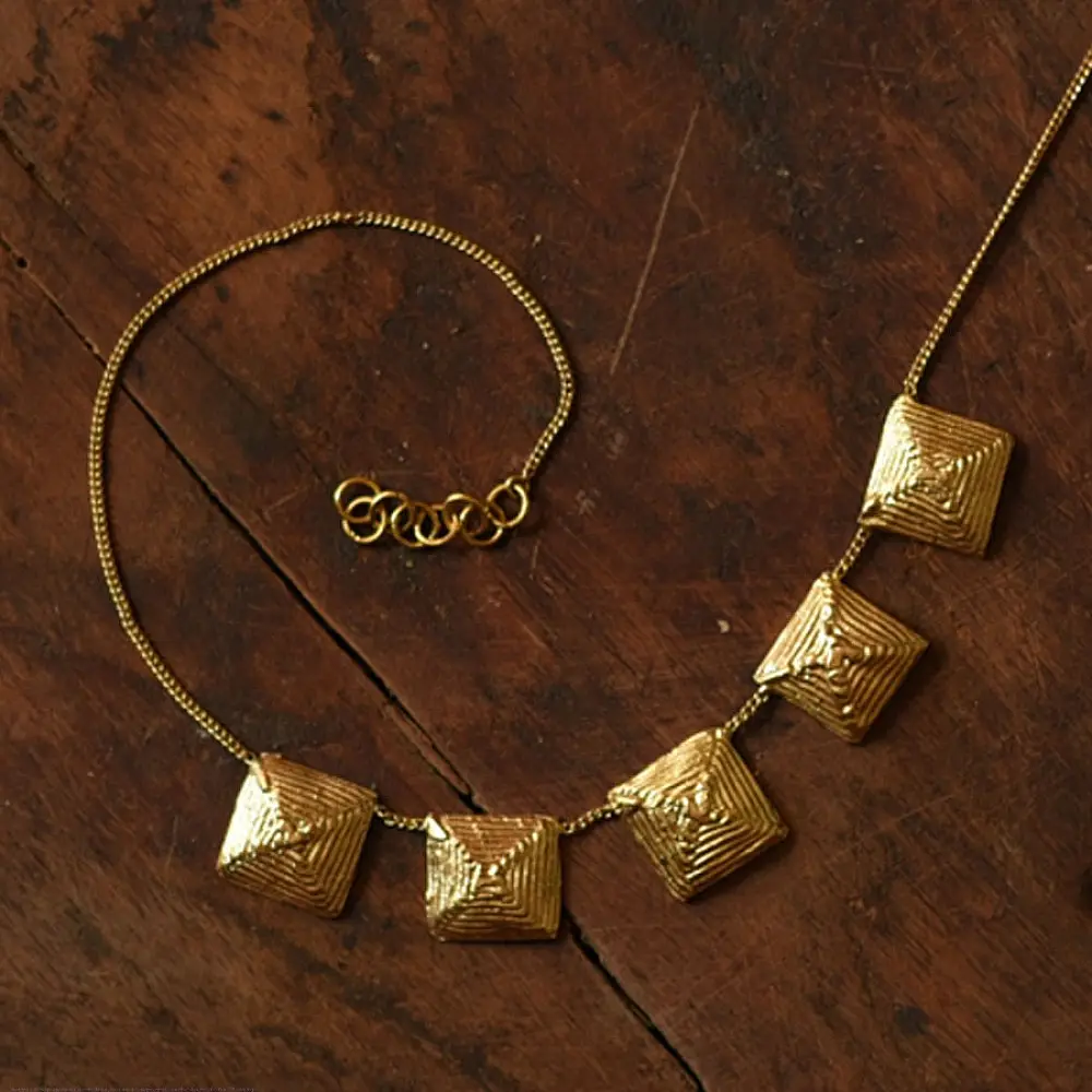 shop Handmade Dhokra Brass Necklace