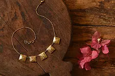 Prabha . प्रभा | Dhokra Brass Necklace 