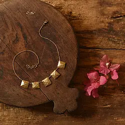 Prabha . प्रभा | Dhokra Brass Necklace 