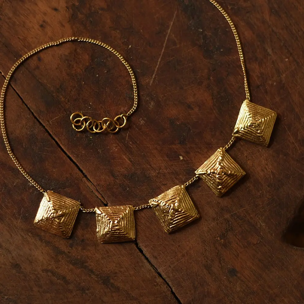 shop Handmade Dhokra Brass Necklace