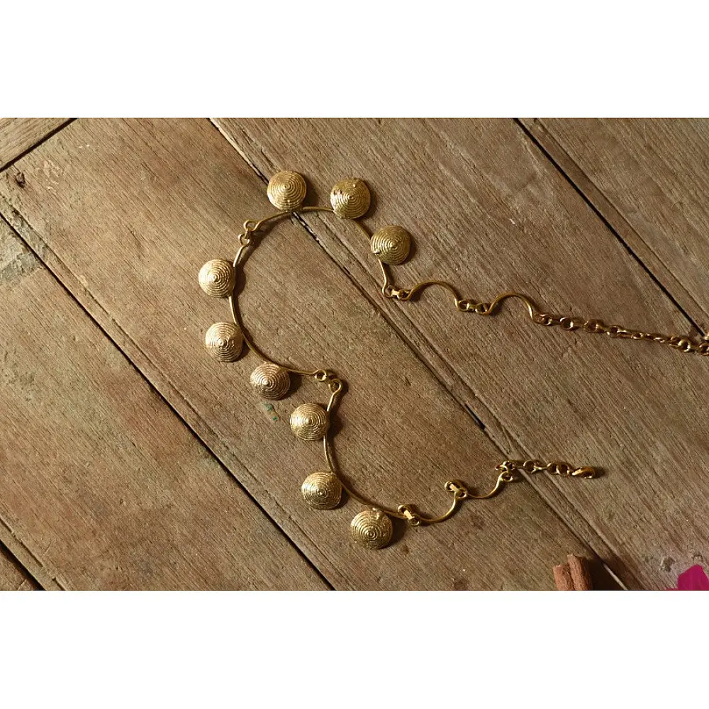 Prabha . प्रभा ❄ Handmade Brass Dhokra Designer Necklace