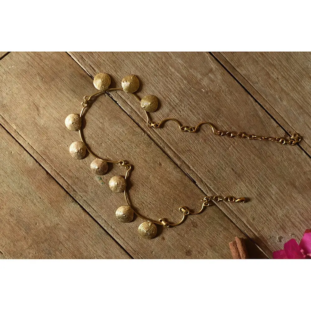 Prabha . प्रभा ❄ Handmade Brass Dhokra Designer Necklace