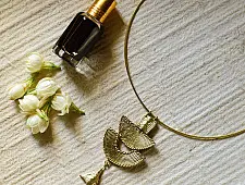 Prabha . प्रभा | Designer Dhokra Brass Hansadi Necklace