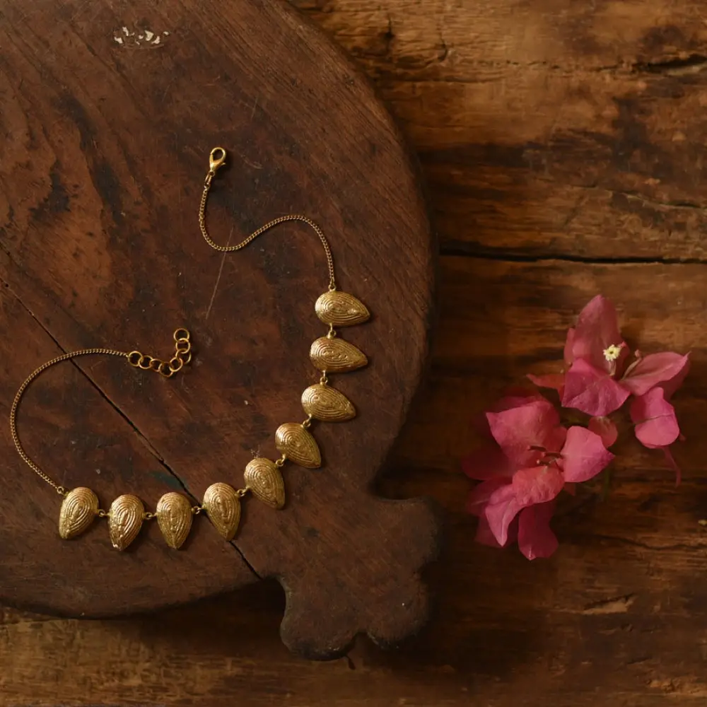 Prabha . प्रभा | Handmade Dhokra Brass Necklace