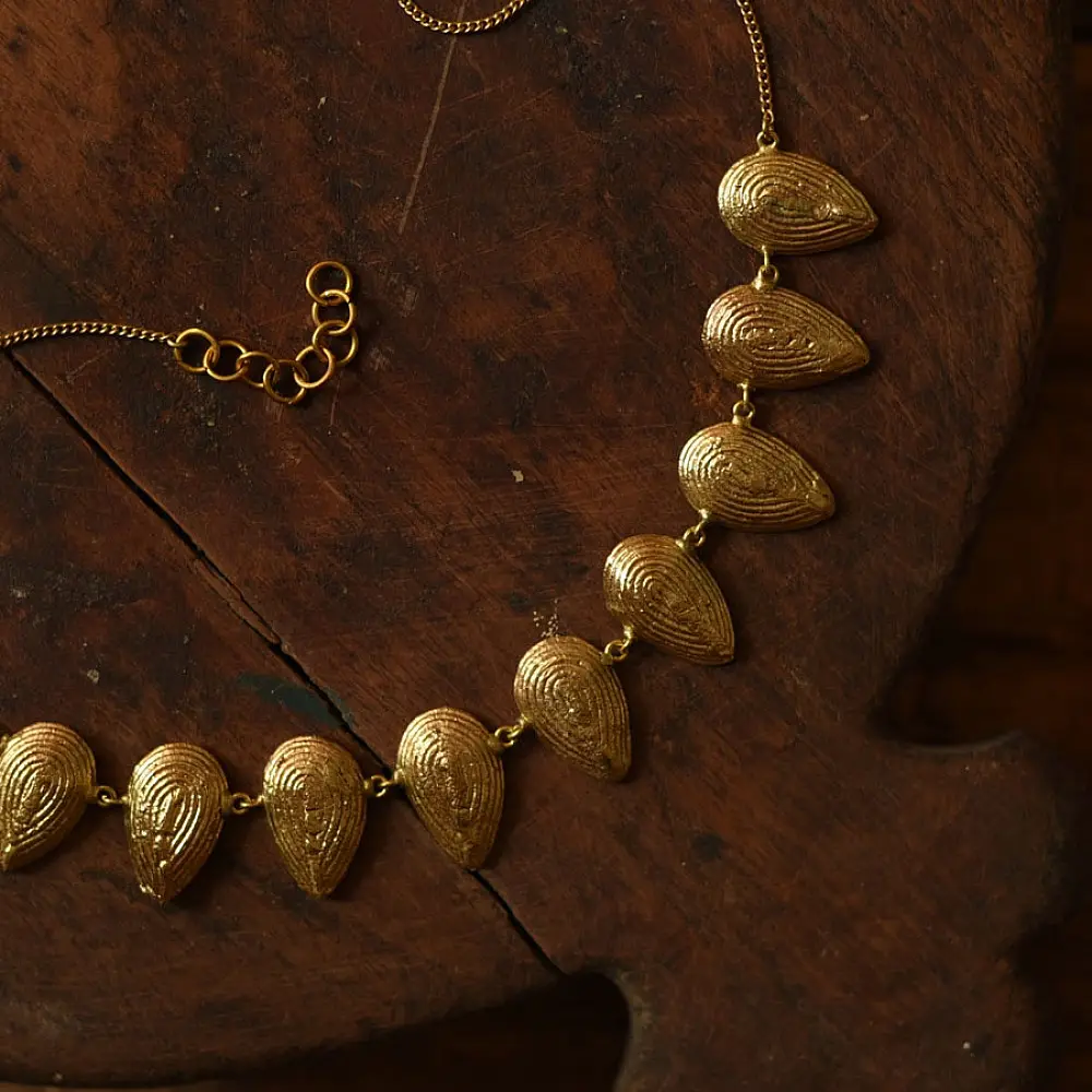 Prabha . प्रभा | Handmade Dhokra Brass Necklace