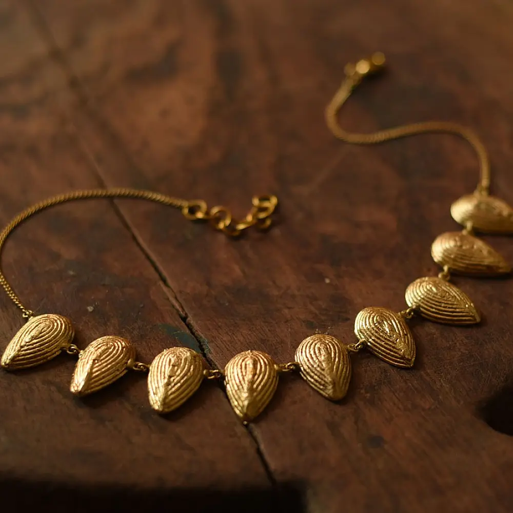 Prabha . प्रभा | Handmade Dhokra Brass Necklace