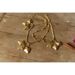 Prabha . प्रभा ❄ Brass Dhokra Handmade Two Layered Necklace