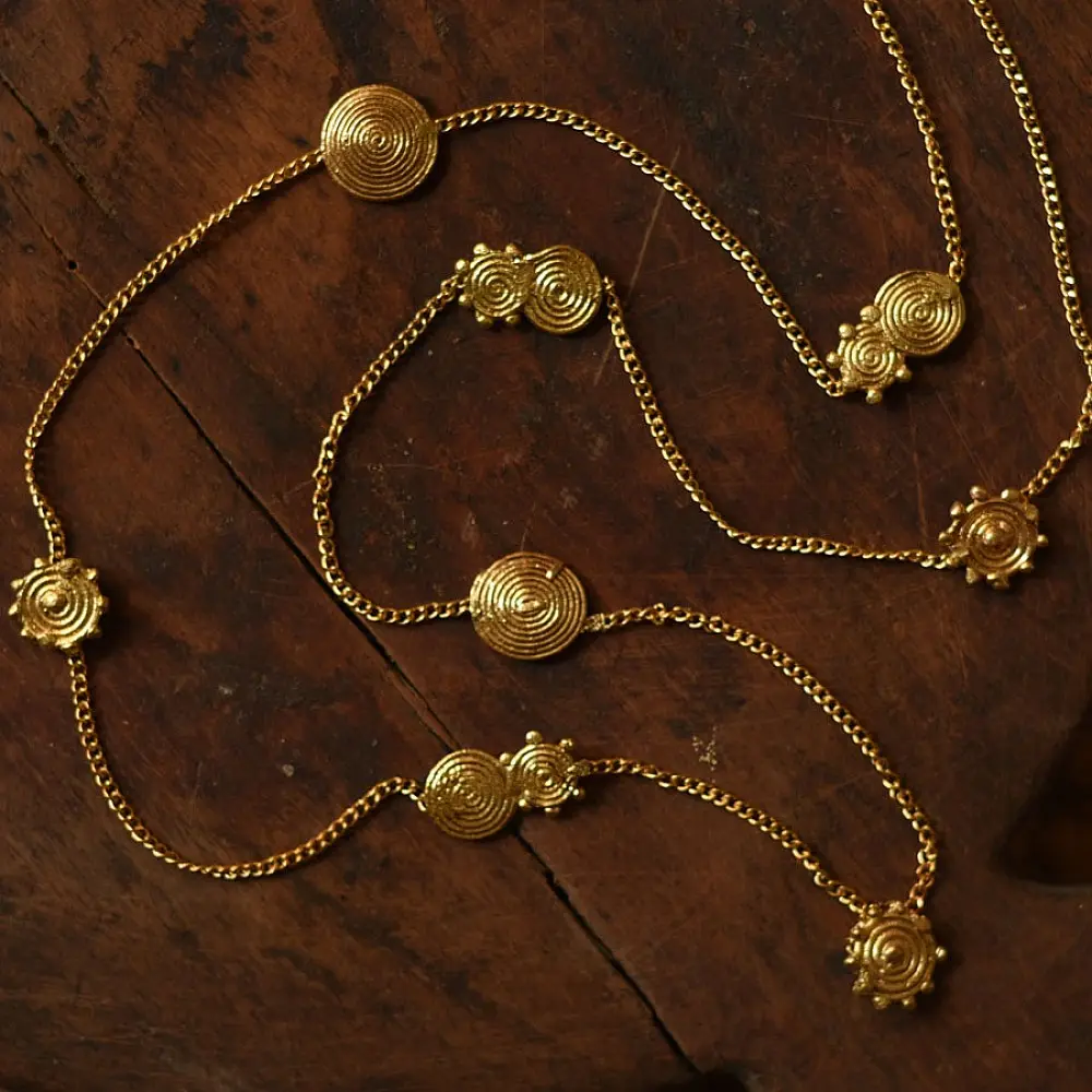 shop Handmade Dhokra Brass Long Necklace / Chain