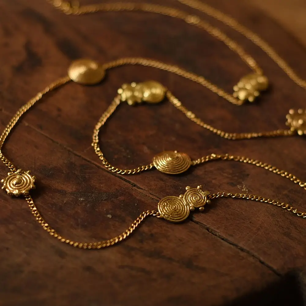shop Handmade Dhokra Brass Long Necklace / Chain