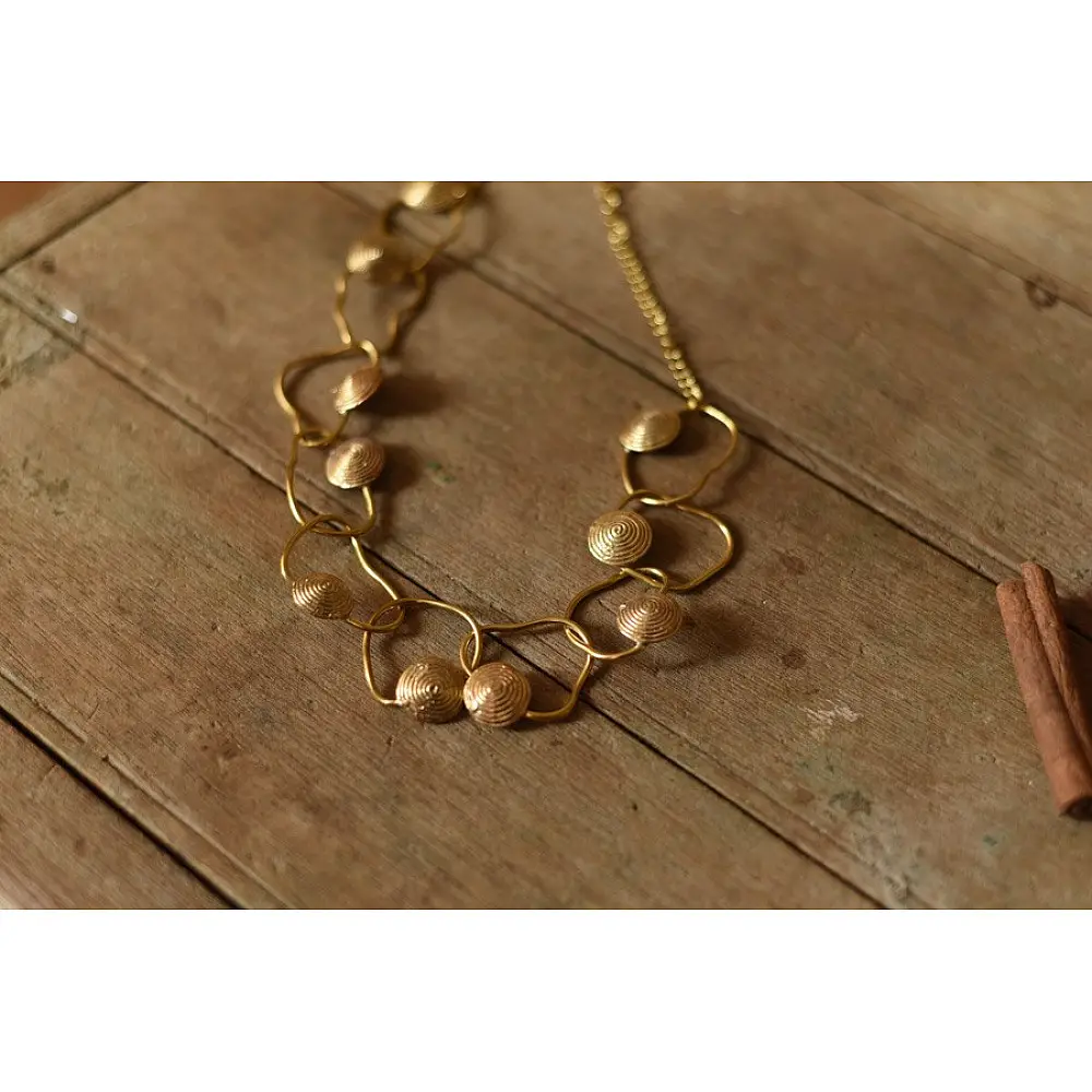 Prabha . प्रभा ❄ Brass Handmade Dhokra - Necklace
