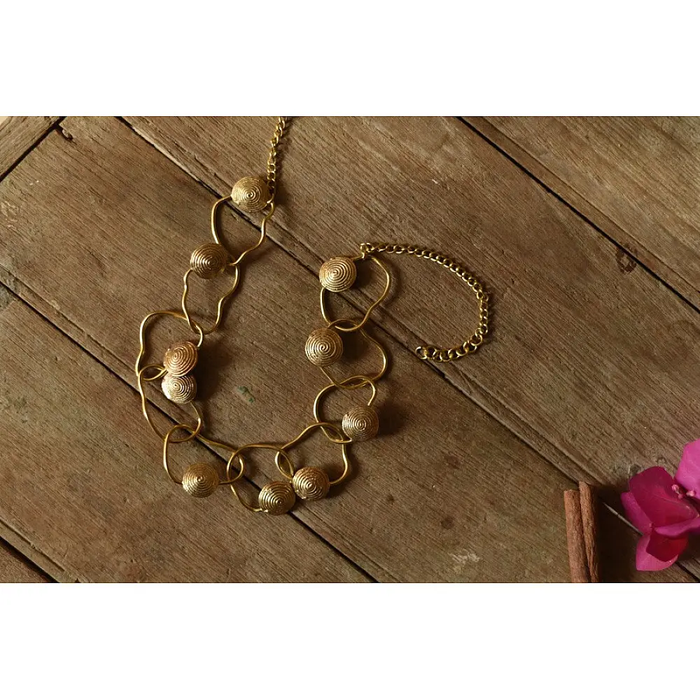 Prabha . प्रभा ❄ Brass Handmade Dhokra - Necklace