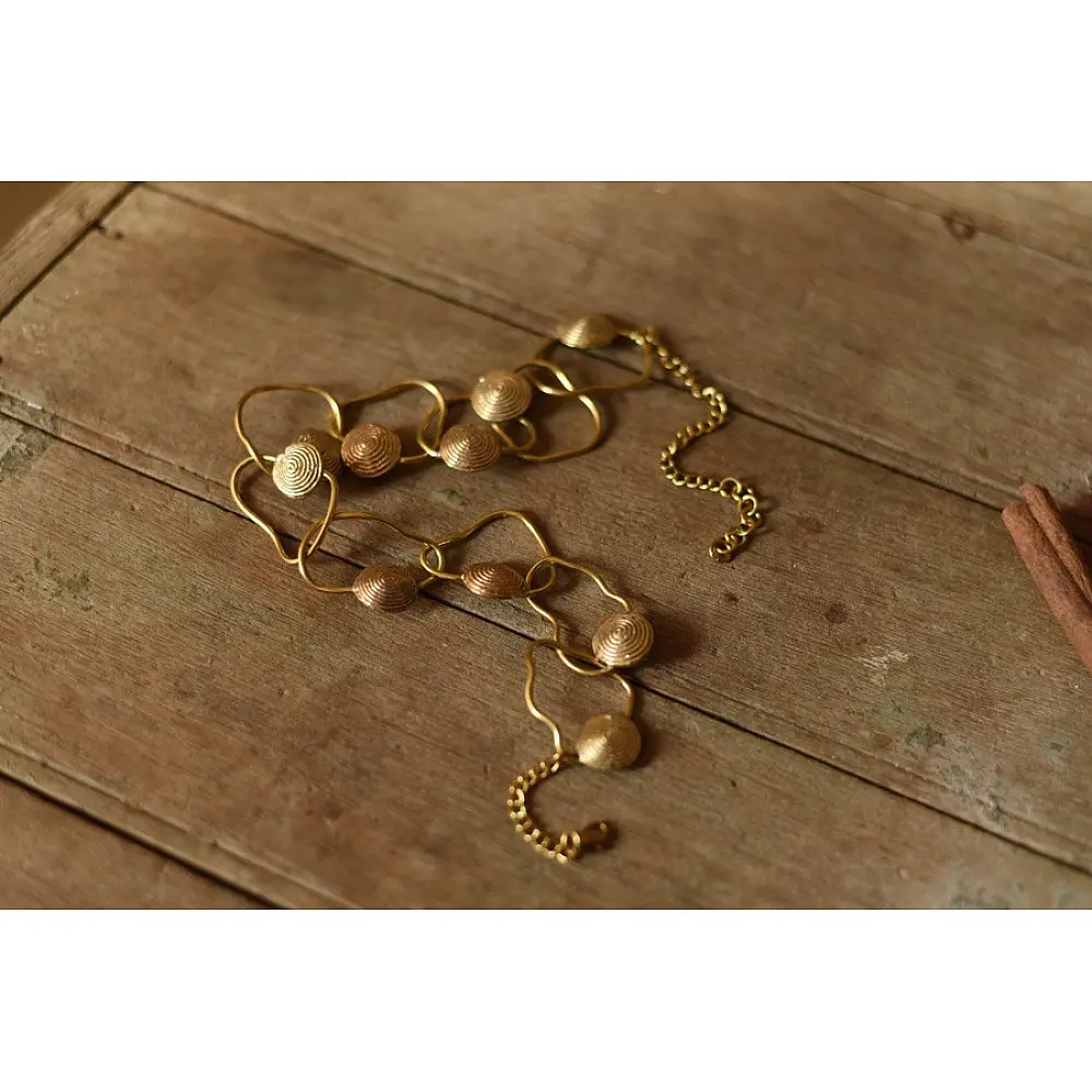 Prabha . प्रभा ❄ Brass Handmade Dhokra - Necklace