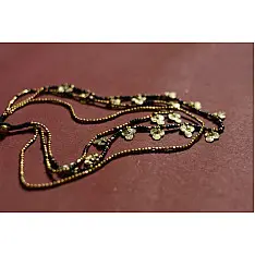 Prabha . प्रभा | Brass Dhokra Clubs Design Three Layered Necklace
